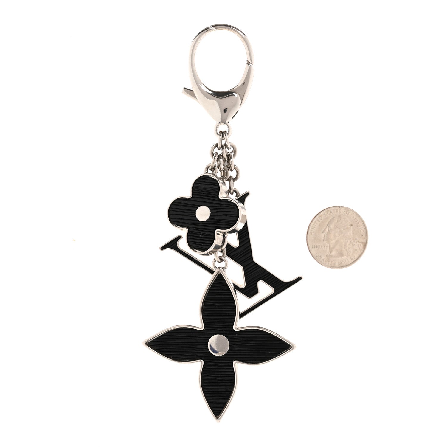 Louis Vuitton Electric Epi Fleur d'Epi Bag Charm Black 2 of 5
