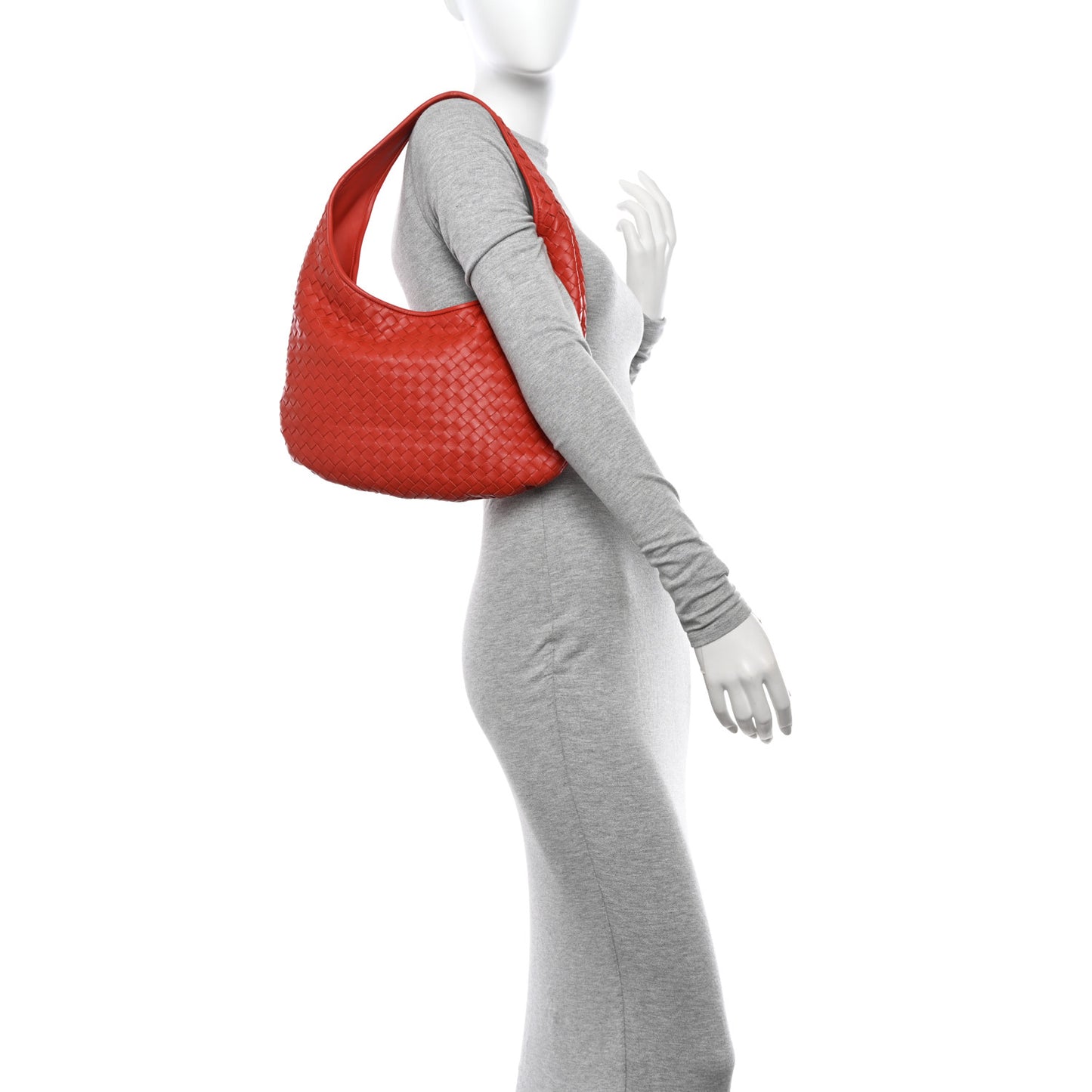 Nappa Intrecciato Small Hobo Terracota