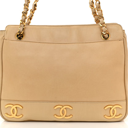 Chanel Lambskin CC Shoulder Bag Beige 9 of 16