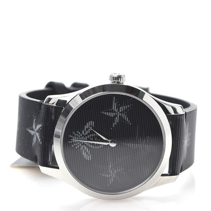 Gucci Stainless Steel Calfskin 38mm G-Timeless Bee Star Hologram Quartz Watch Black 3 of 6