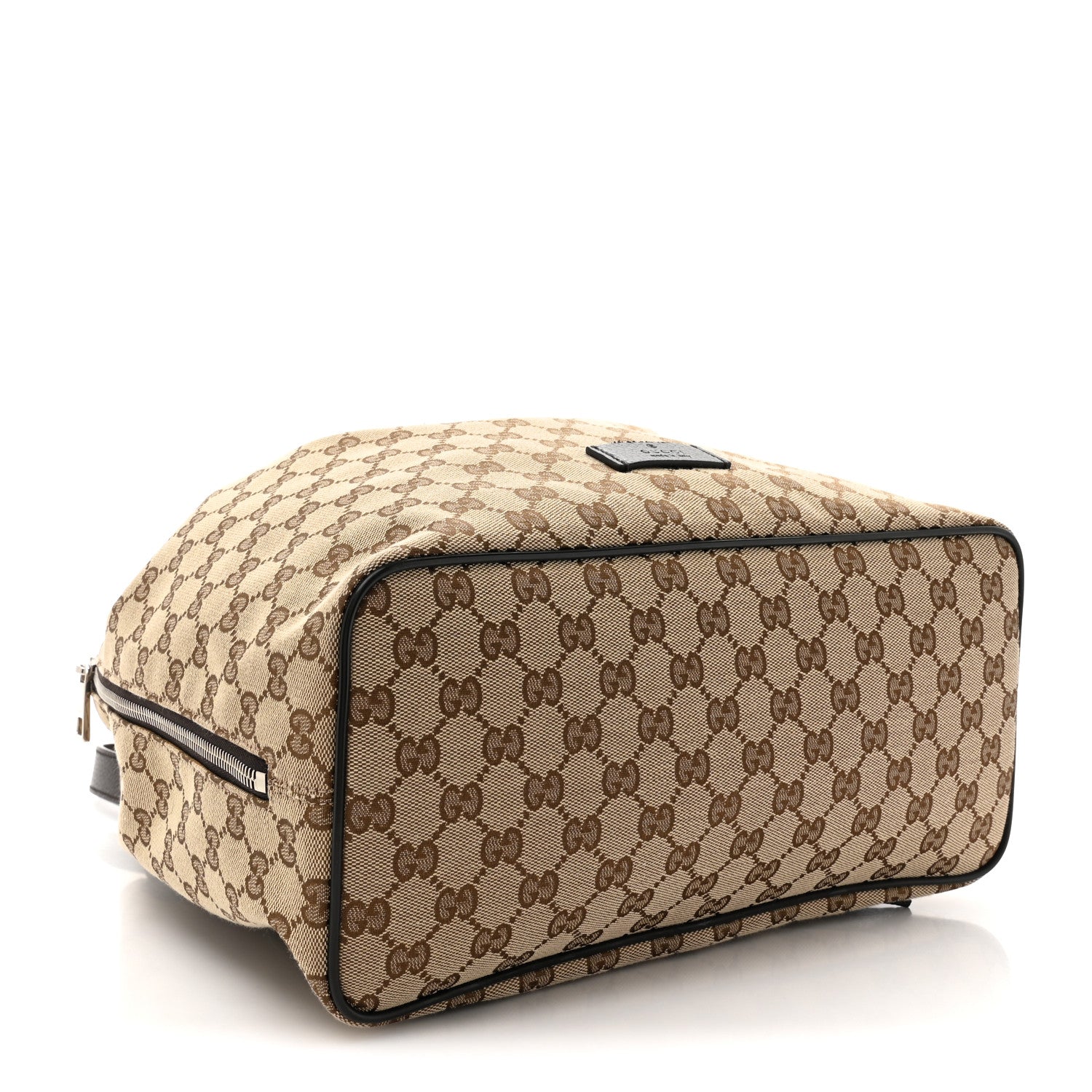 Gucci Monogram Dollar Calfskin O Drawstring Backpack Beige Ebony Testa di Moro Dark Chocolate 4 of 10