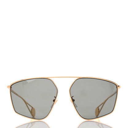 Gucci Square Frame GG0437SA Sunglasses Gold 2 of 9