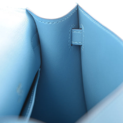 Hermes Swift Kelly Pochette Clutch Bleu Du Nord 8 of 32