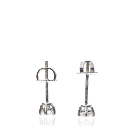 Tiffany Platinum Diamond .31ctw Solitaire Earrings 4 of 8