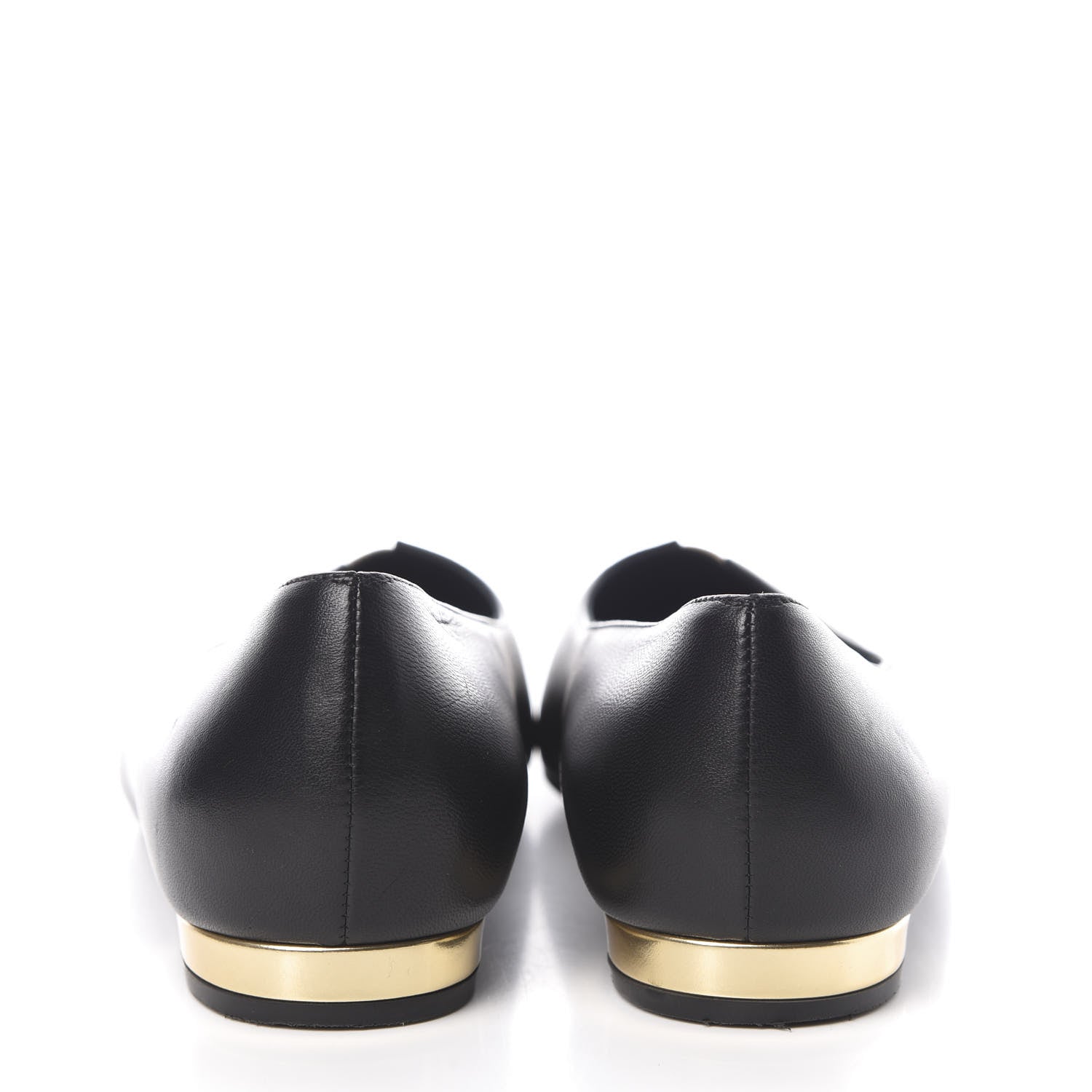 Chanel Lambskin CC Ballerina Flats 39 Black Beige 7 of 15