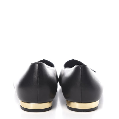 Chanel Lambskin CC Ballerina Flats 39 Black Beige 7 of 15