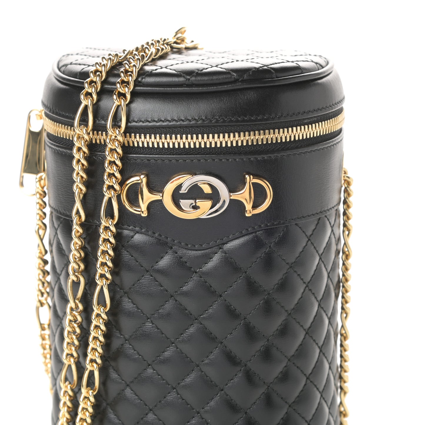 Calfskin Trapuntata Zumi Belt Bag Black