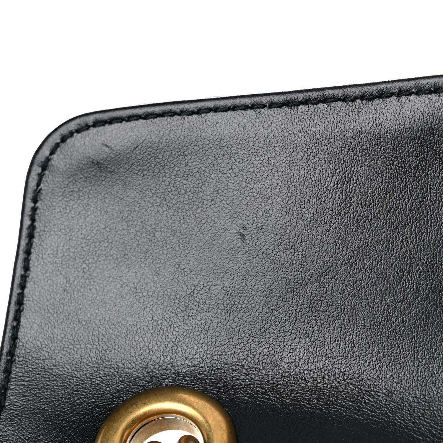 Gucci Calfskin Matelasse Small GG Marmont Shoulder Bag Black 11 of 15