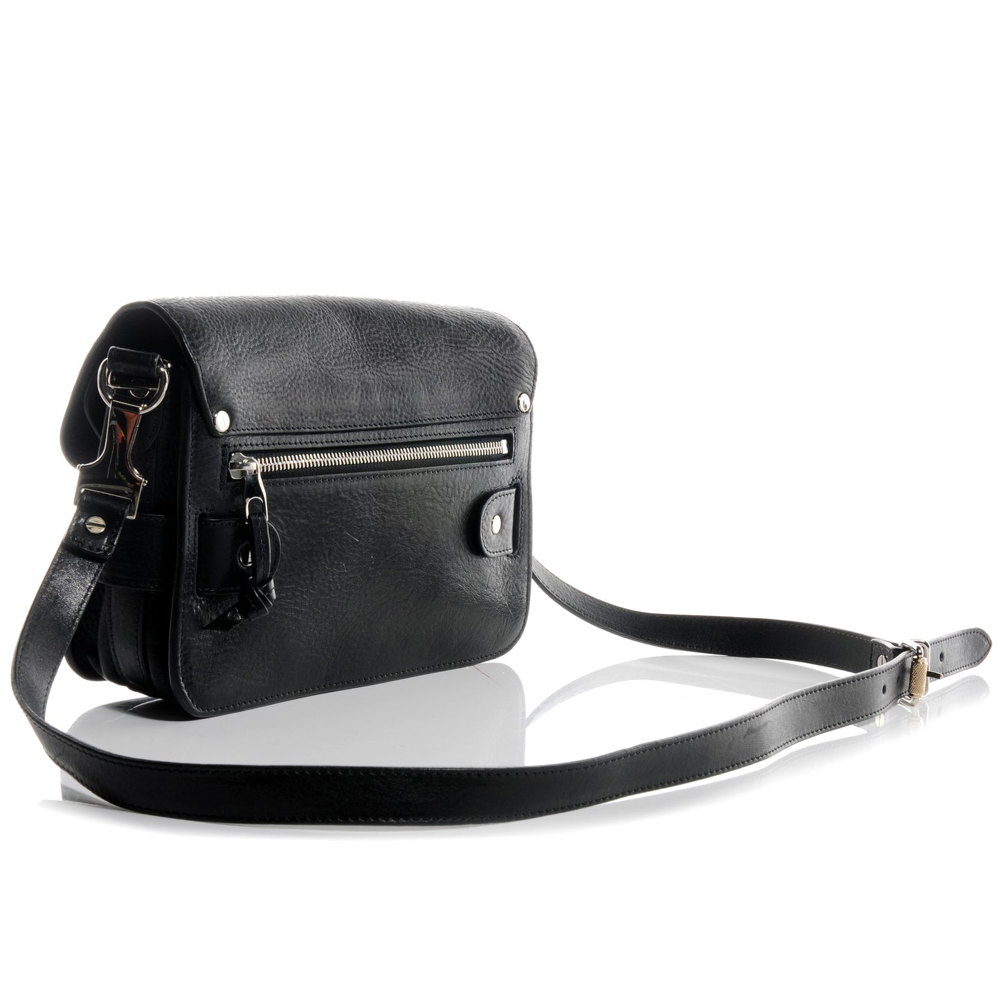 Leather Mini PS11 Classic Shoulder Bag Black