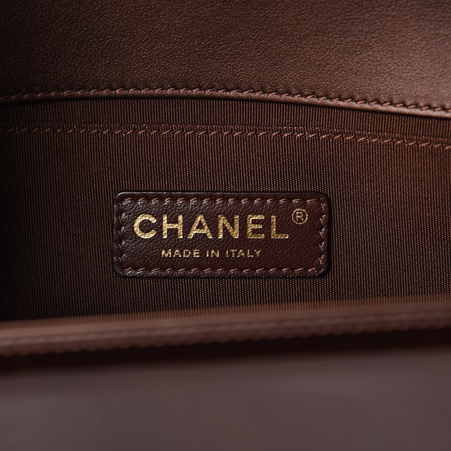 Chanel Metallic Patent Calfskin Quilted Medium Boy Flap Brown 6 of 11