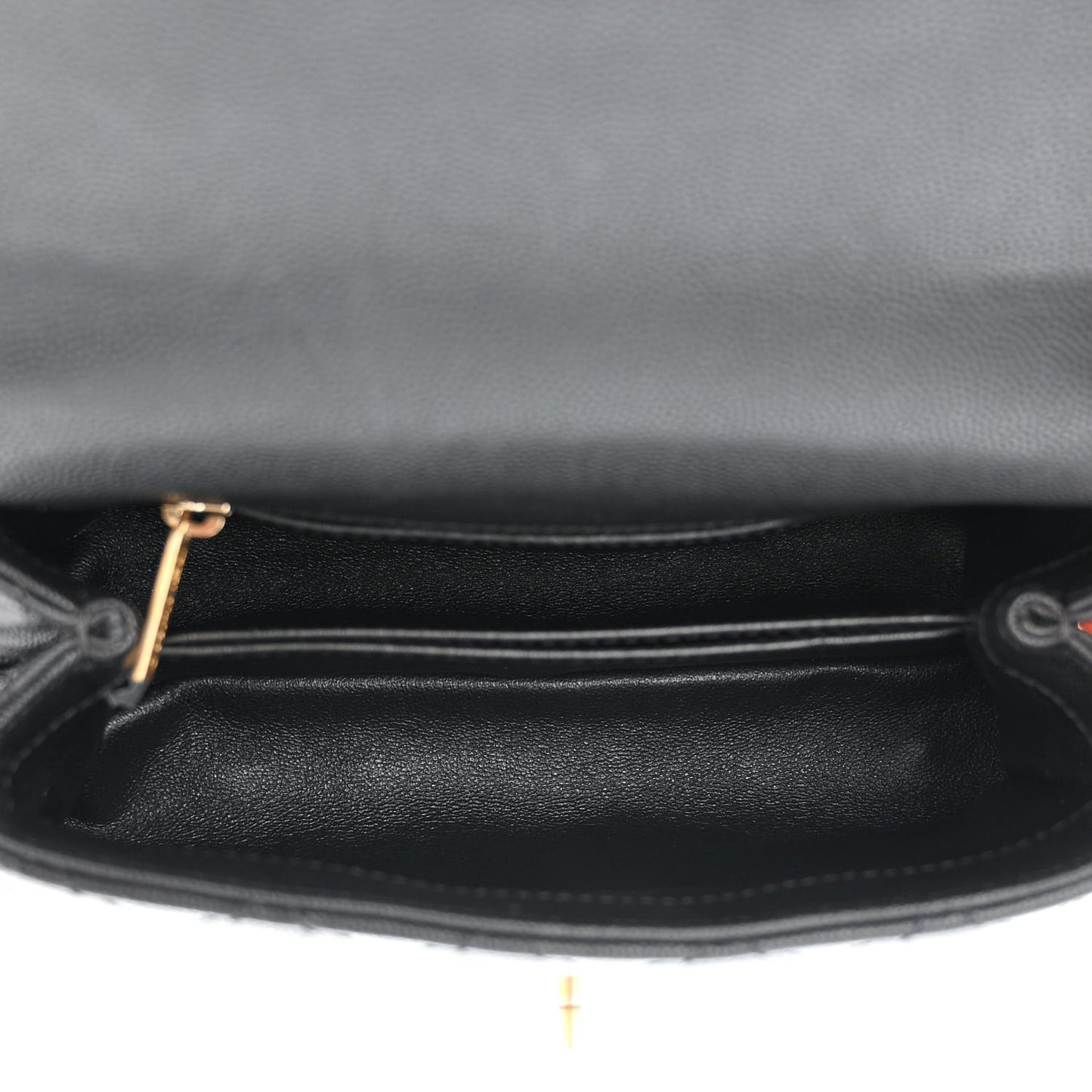 Caviar Lizard Quilted Mini Coco Handle Flap Black