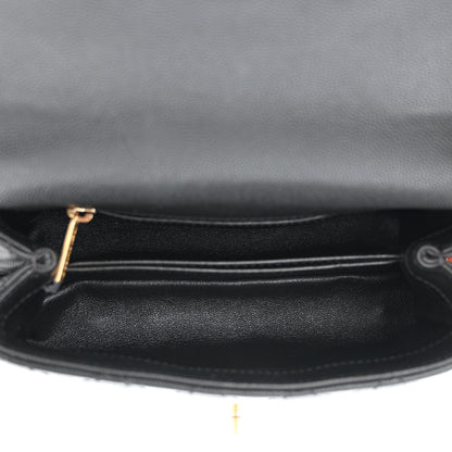 Chanel Caviar Lizard Quilted Mini Coco Handle Flap Black 5 of 10