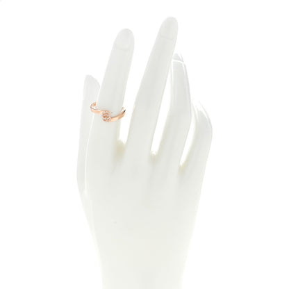 Gucci 18K Rose Gold Diamond GG Running Ring 53 6.5 2 of 4