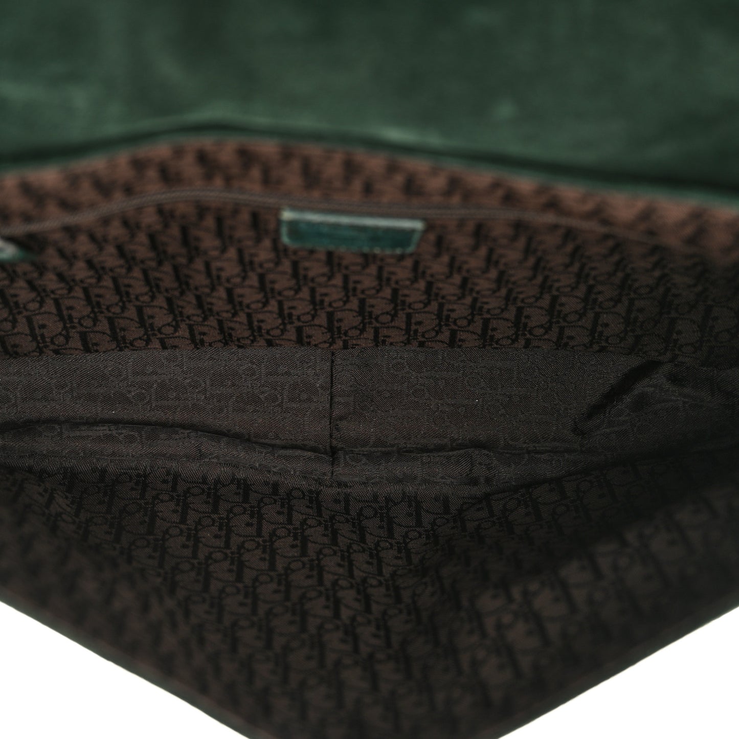 Suede Calfskin Medium Gaucho Double Saddle Green