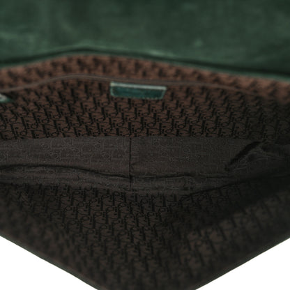 Christian Dior Suede Calfskin Medium Gaucho Double Saddle Green 5 of 18