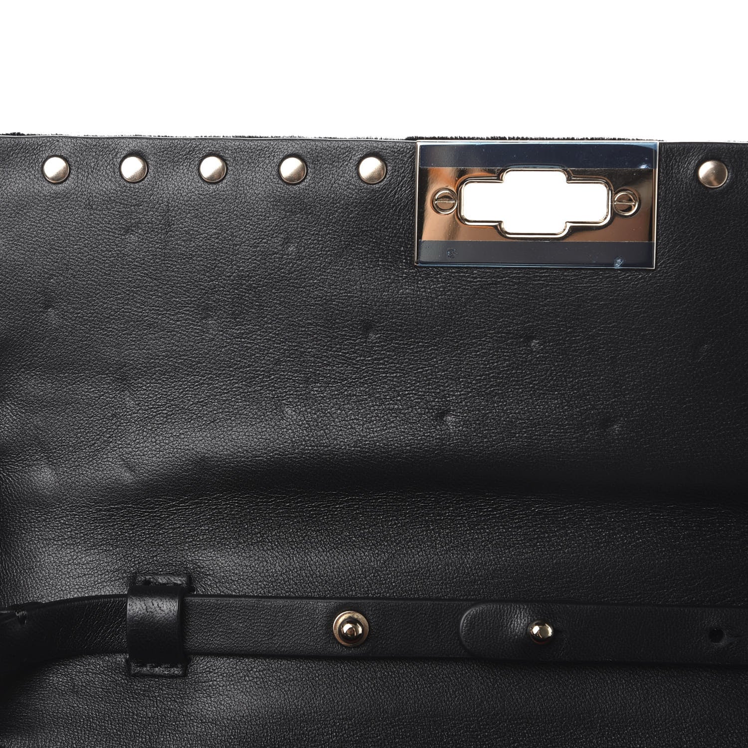 Valentino Garavani Velvet Rockstud Spike Wallet on Chain Black 10 of 10