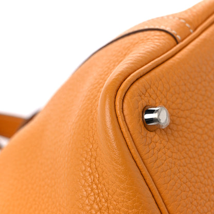 Hermes Taurillon Clemence Picotin Lock 18 PM Moutarde 8 of 12