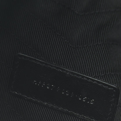Saint Laurent Calfskin Matelasse Chevron Monogram Zip A5 Pouch Blue Majorelle 7 of 11