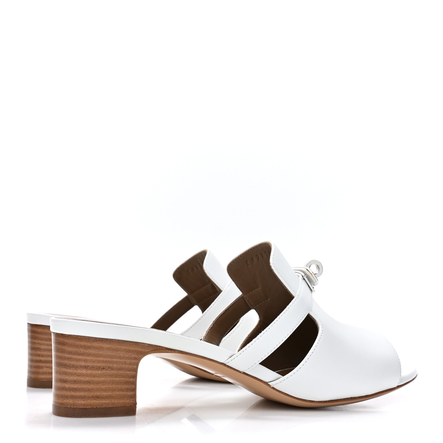Hermes Goatskin Candy Sandals 39 White 4 of 11