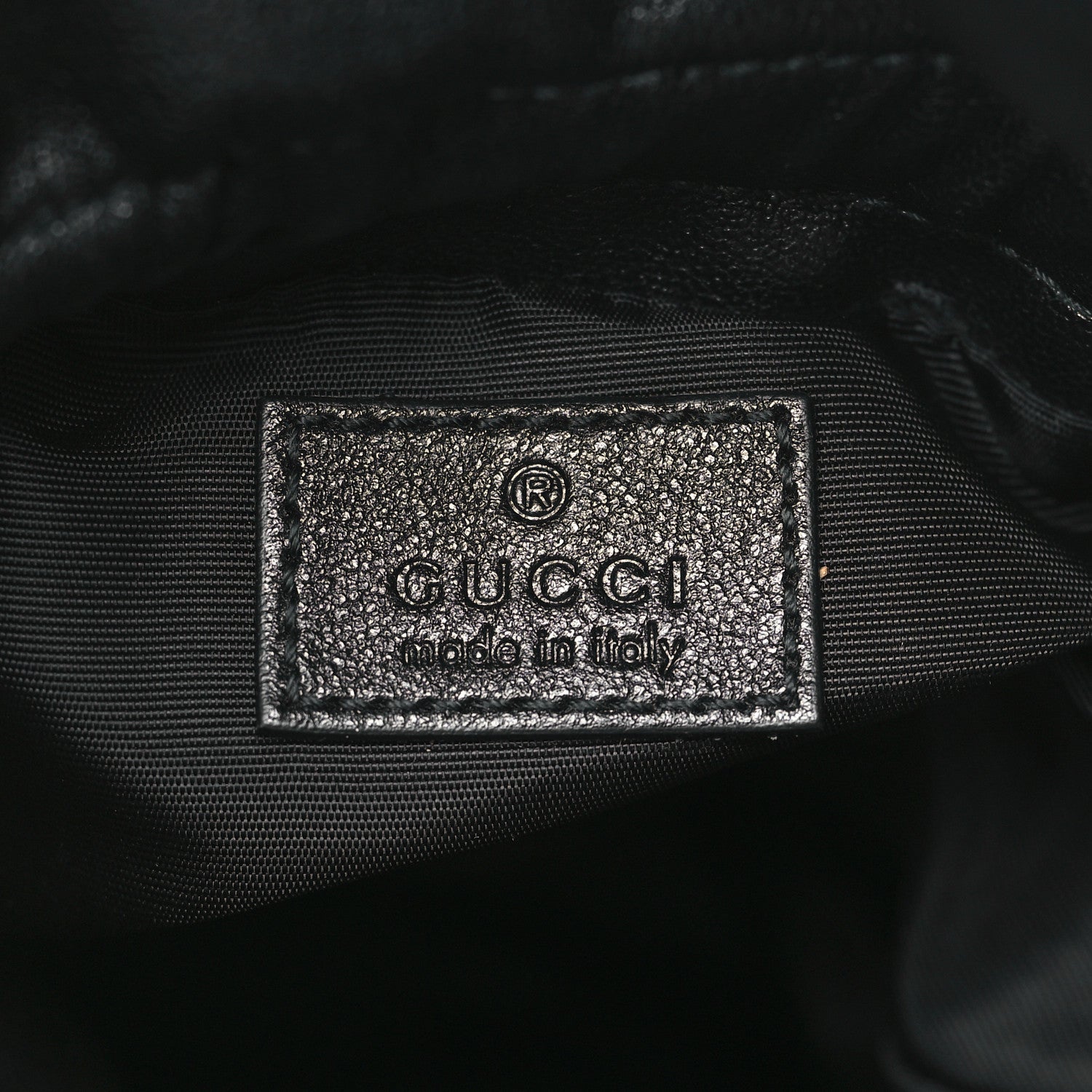 Gucci Sakai Be Green Calfskin Diagonal Stitched Mini Blondie Bucket Bag Black 6 of 8