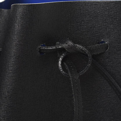 Mansur Gavriel Saffiano Bucket Bag Black Royal 14 of 16