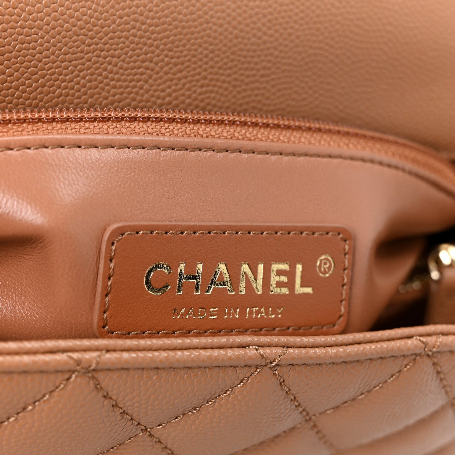 Chanel Caviar Quilted Small Coco Handle Flap Brown 5 of 10