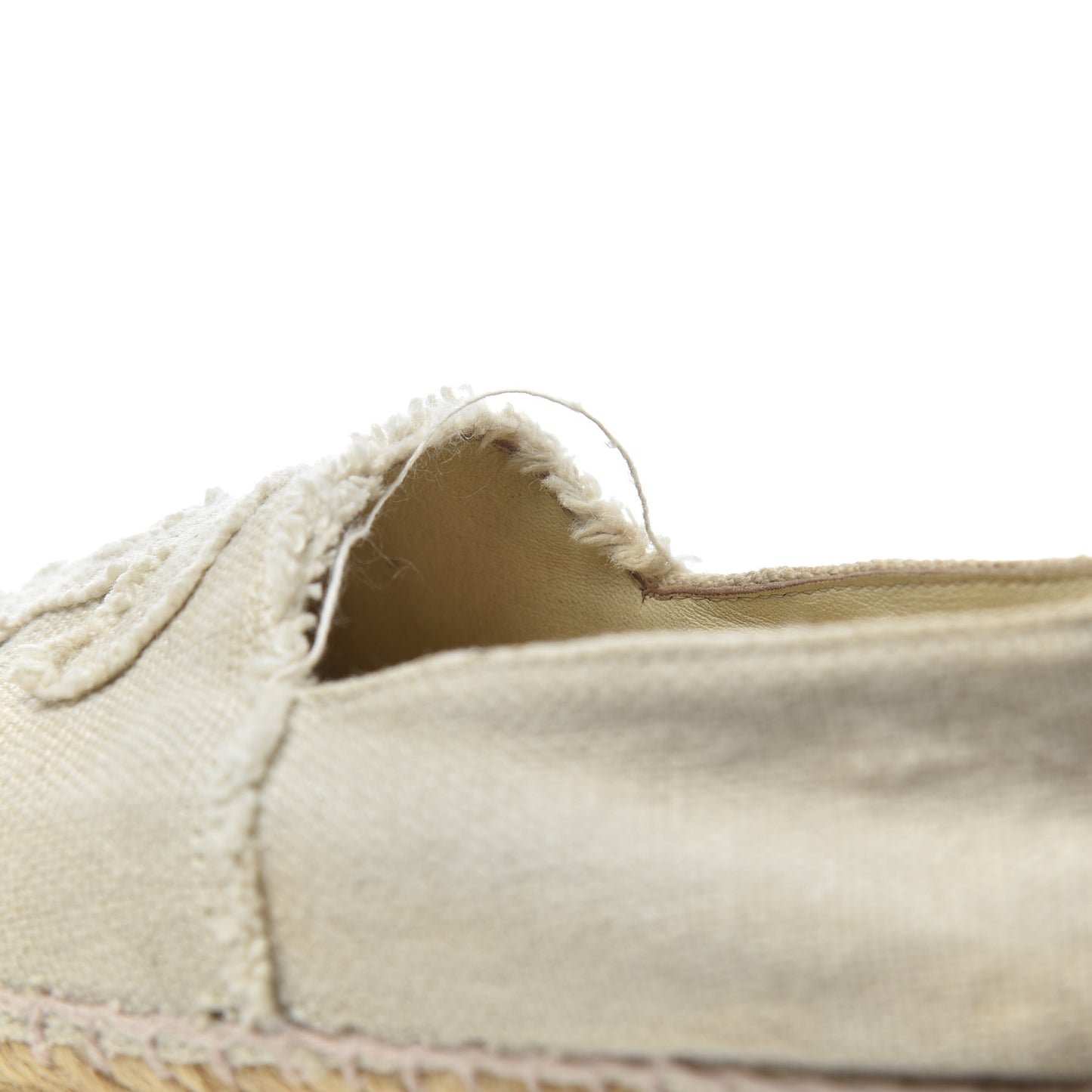 Linen CC Espadrilles 38 Beige Black