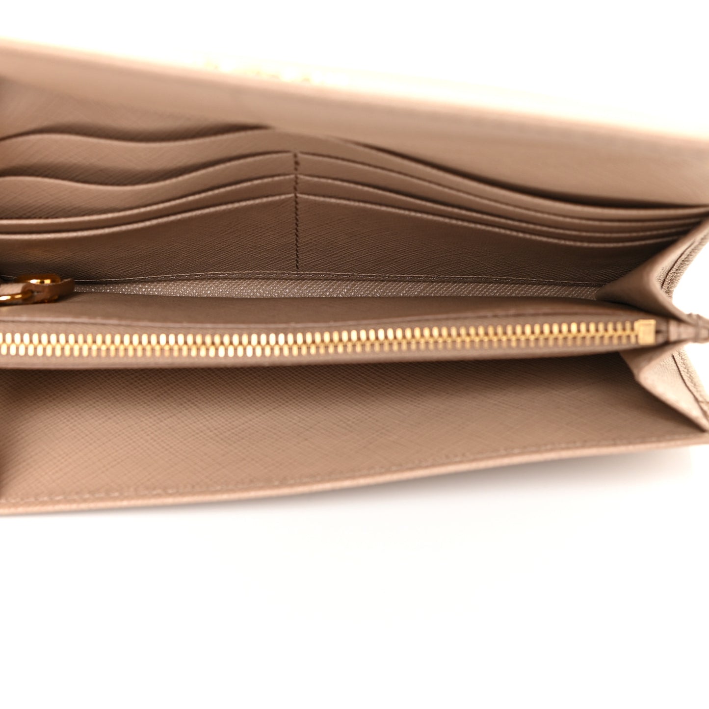 Saffiano Metal Continental Flap Wallet Cammeo