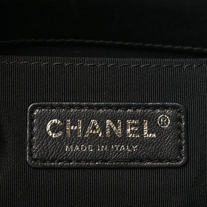 Chanel Metallic Calfskin Pleated Small Boy In Rome Flap Black Gold 6 of 10