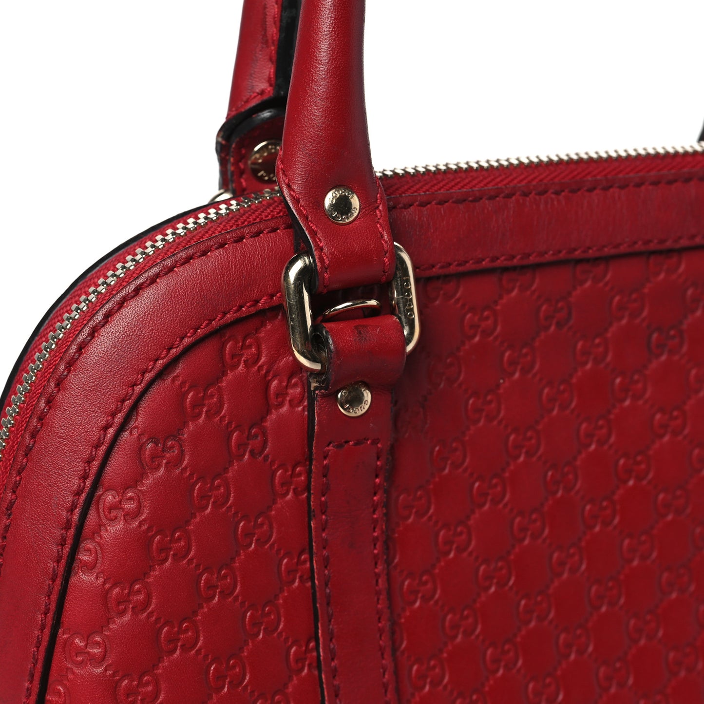 Soft Microguccissima Mini Dome Bag Rosso