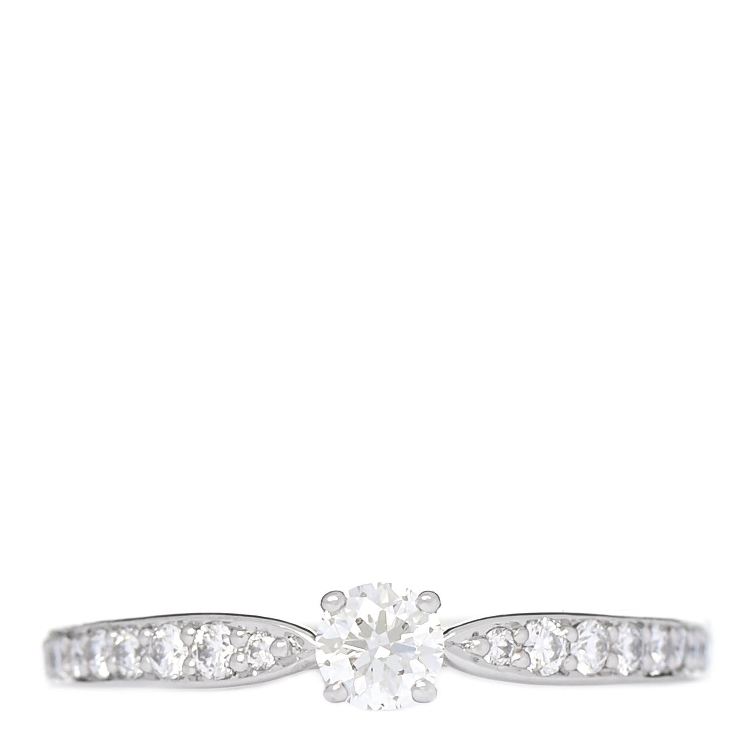 Tiffany Platinum Diamond .20ct Round Brilliant Harmony Engagement Ring 52 6 1 of 6