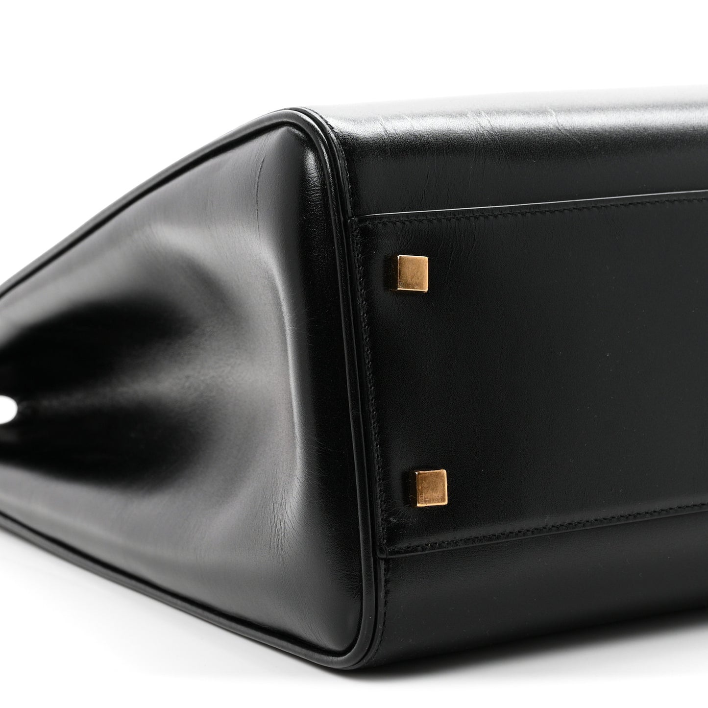Smooth Calfskin Manhattan North South Shopper Tote Black
