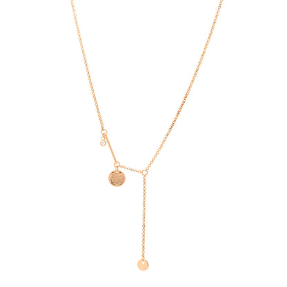 Hermes 18K Rose Gold Diamond TPM Ex-Libris Pendant Necklace 1 of 6