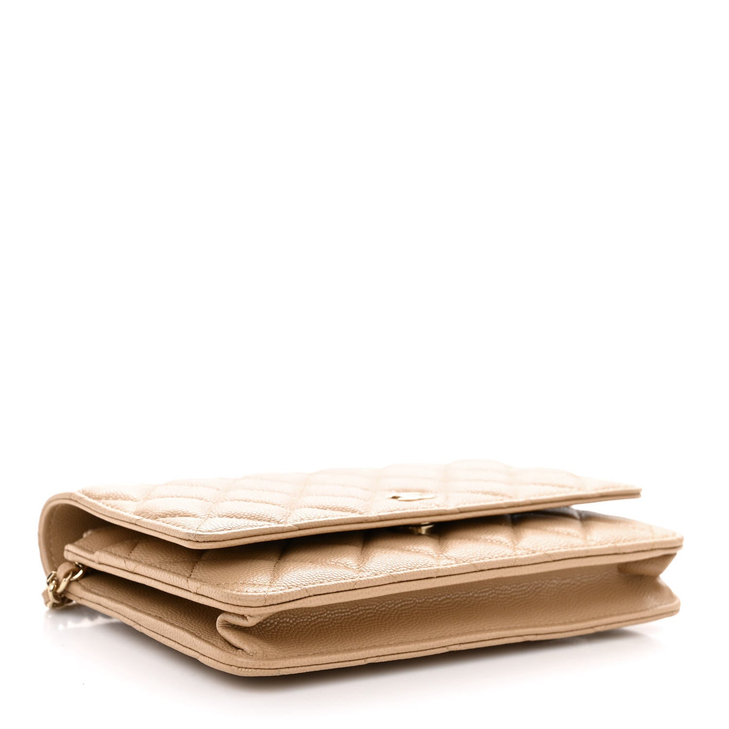 Chanel Caviar Quilted Wallet On Chain WOC Beige 4 of 12