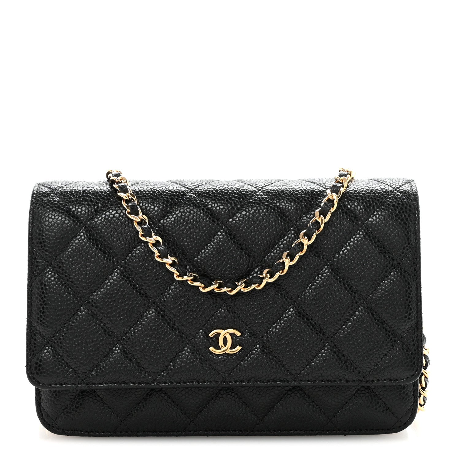 Chanel Caviar Quilted Wallet on Chain WOC Black 1 of 12