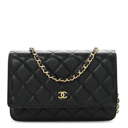 Chanel Caviar Quilted Wallet on Chain WOC Black 1 of 12