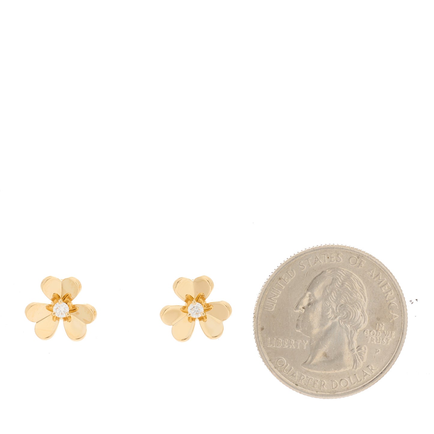 18K Yellow Gold Diamond Mini Frivole Earrings