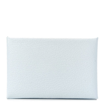 Hermes Chevre Mysore Calvi Card Case Bleu Brume 1 of 8