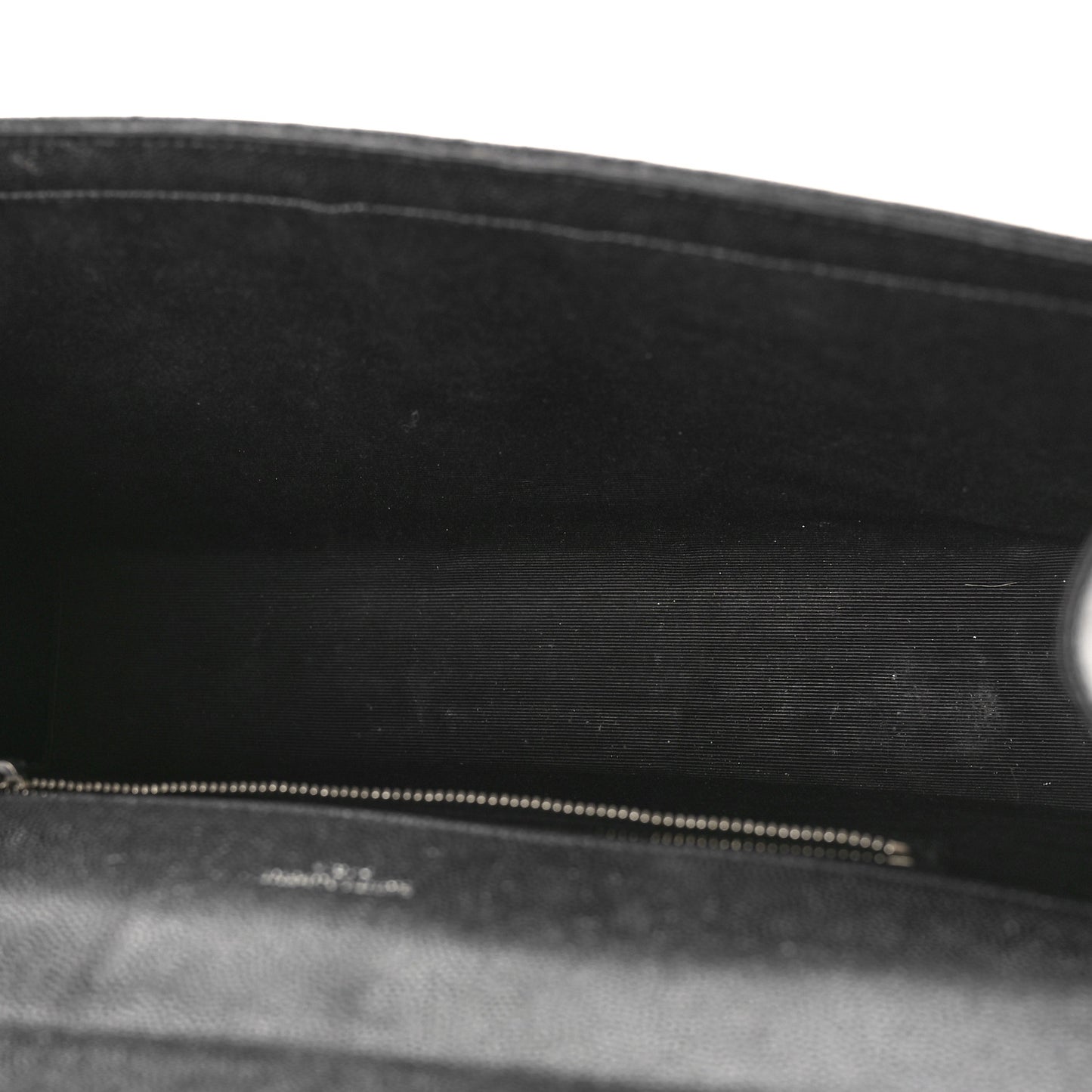 Grain De Poudre Textured Mixed Matelasse Large Triquilt Monogram Satchel Black