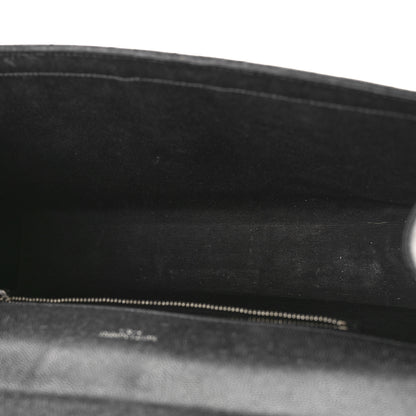 Saint Laurent Grain De Poudre Textured Mixed Matelasse Large Triquilt Monogram Satchel Black 5 of 19