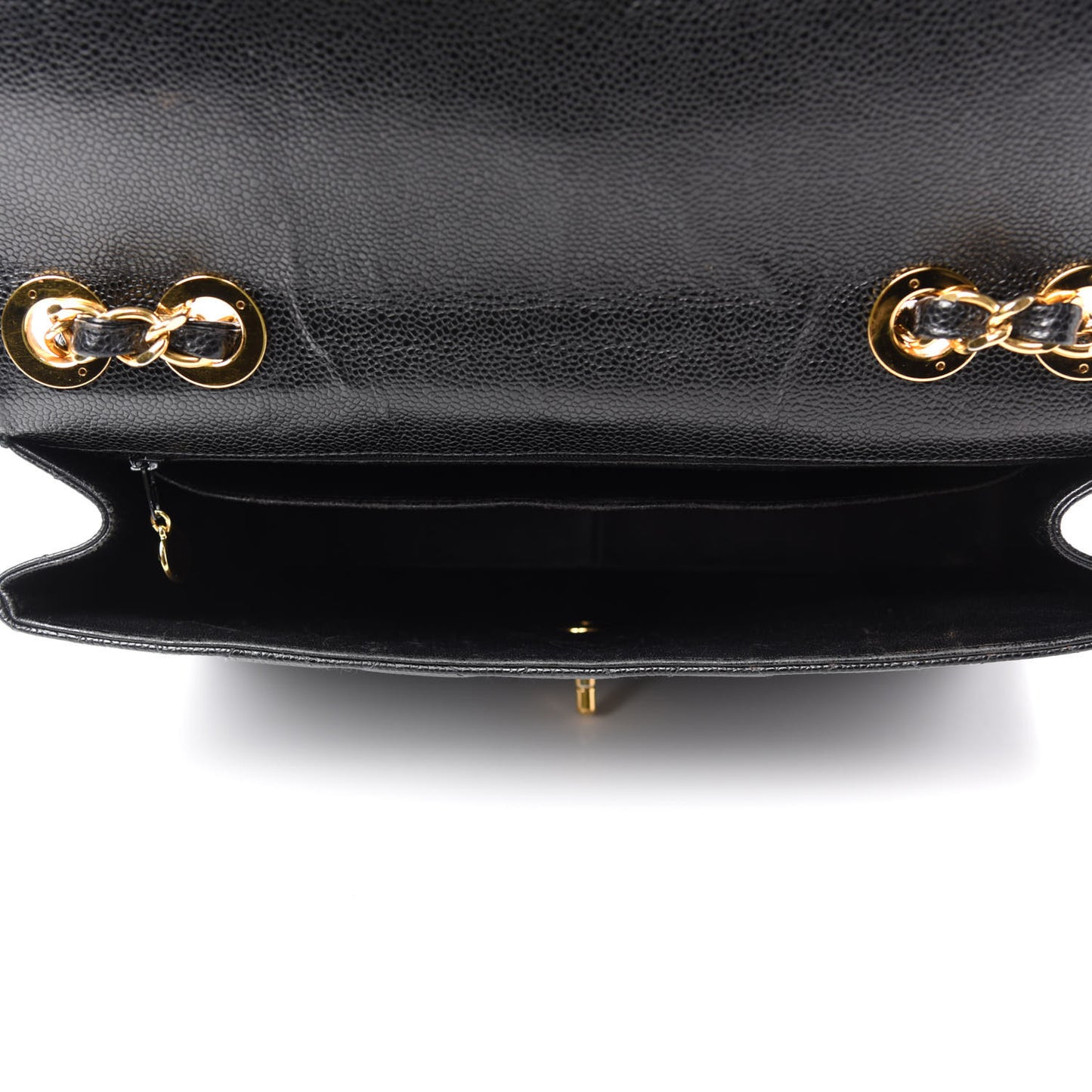 Caviar Quilted Jumbo Single Flap Black