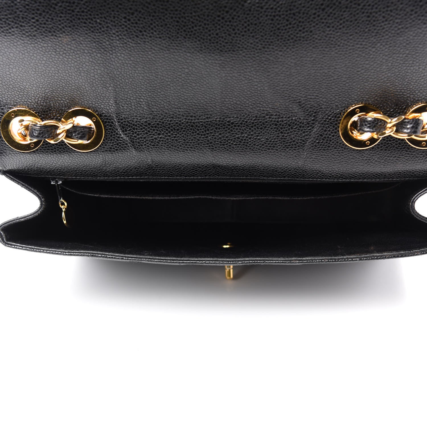 Chanel Caviar Quilted Jumbo Single Flap Black 5 of 12
