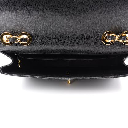 Chanel Caviar Quilted Jumbo Single Flap Black 5 of 12