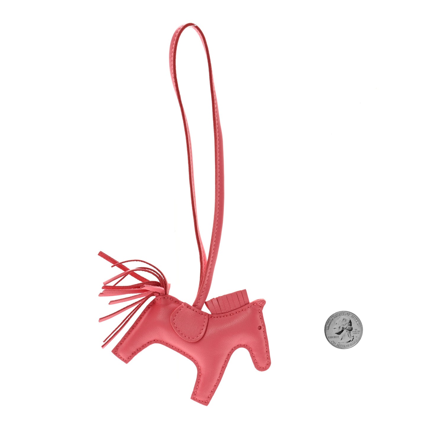Milo Lambskin Grigri Rodeo Horse Bag Charm PM Rose Azalee