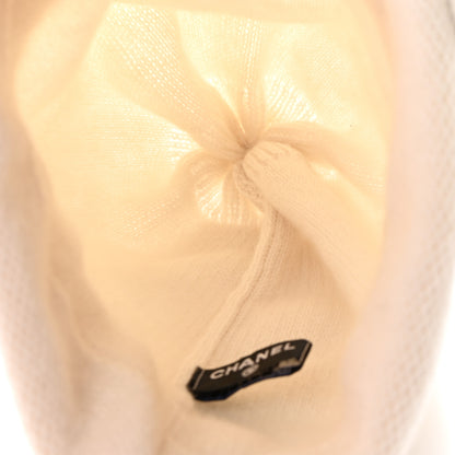 Chanel Cashmere CC Beanie Hat White 4 of 6