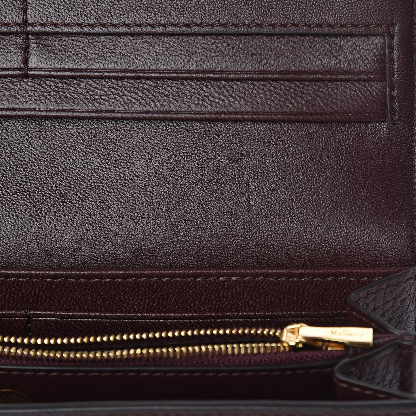 Natural Grain Calfskin Continental Wallet Oxblood