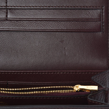 Mulberry Natural Grain Calfskin Continental Wallet Oxblood 8 of 9