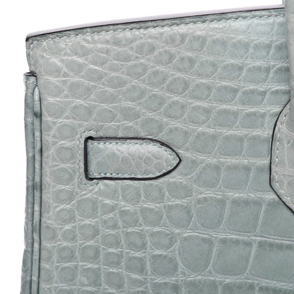 Hermes Matte Alligator Birkin 35 Ciel 20 of 33