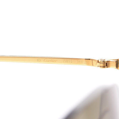 Cartier Metal C Decor 140 Round Sunglasses Gold Brown 6 of 7