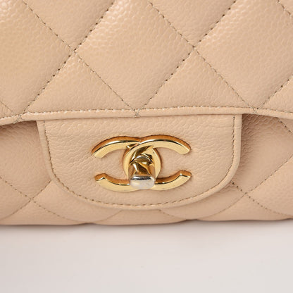 Chanel Caviar Quilted Jumbo Double Flap Beige Clair 13 of 14